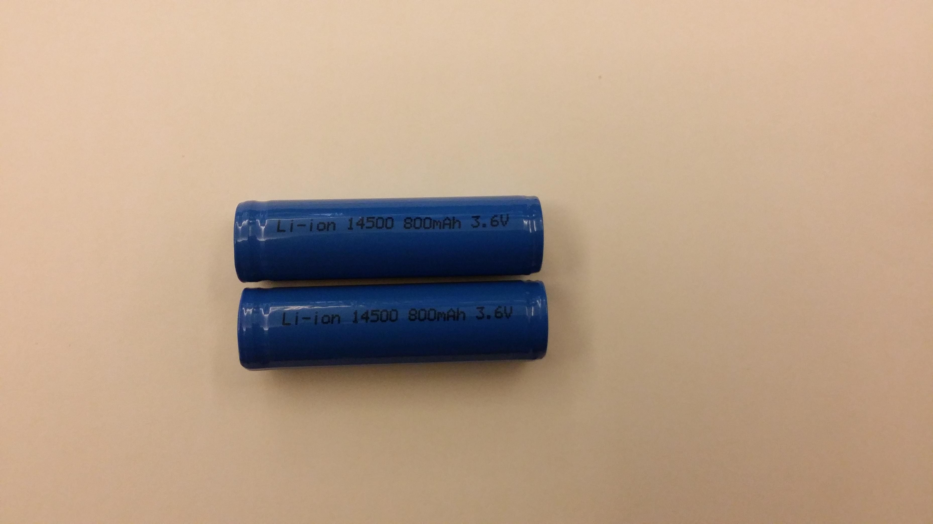 Ιονικές επαναφορτιζόμενες μπαταρίες λίθιου φωτισμού 800mAh 3.7V φιλικές προς το περιβάλλον