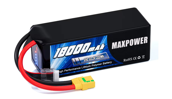 Η μπαταρία για μη επανδρωμένα αεροσκάφη 6s 22.2V 16ah 4S 5ah12S 14S Ημισφαιρική μπαταρία για αεροπλάνα RC Quadcopter Ελικόπτερο