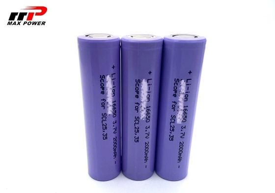 Li16650C 3.7 V 2000mah Λιθιοϊοντικό επαναφορτιζόμενο συσσωρευτικό κύτταρο OEM υπηρεσία CE UL CB