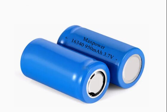 16340 3.7V 800mah 950mAh 1000mAh μπαταρίες ιόντων λιθίου CR123A Φακός Fans Κυλινδρική μπαταρία ιόντων λιθίου