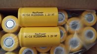 Επαναφορτιζόμενες μπαταρίες 2000mAh μεγέθους 1.2V NICD Sc για το φωτισμό