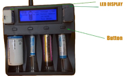 έξυπνος φορτιστής 12V 2A φορτιστών μπαταριών λίθιου USB LCD