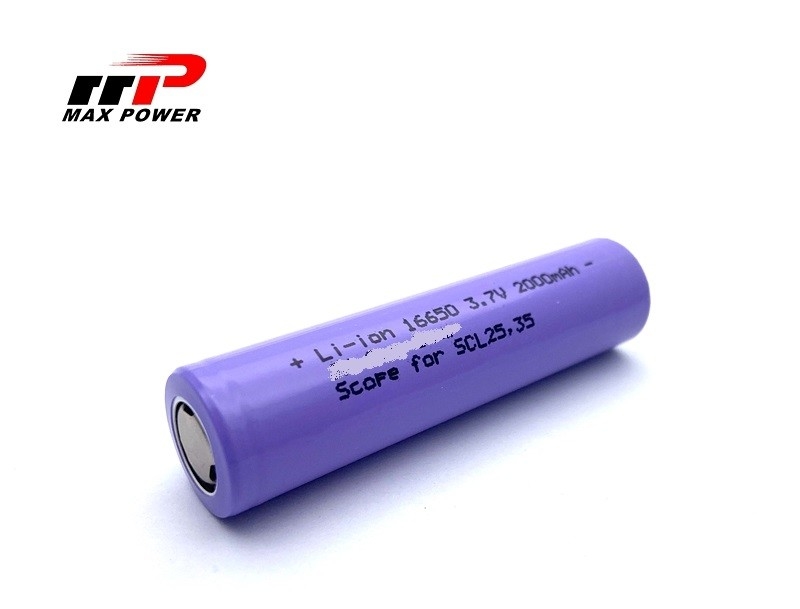Li16650C 3.7 V 2000mah Λιθιοϊοντικό επαναφορτιζόμενο συσσωρευτικό κύτταρο OEM υπηρεσία CE UL CB