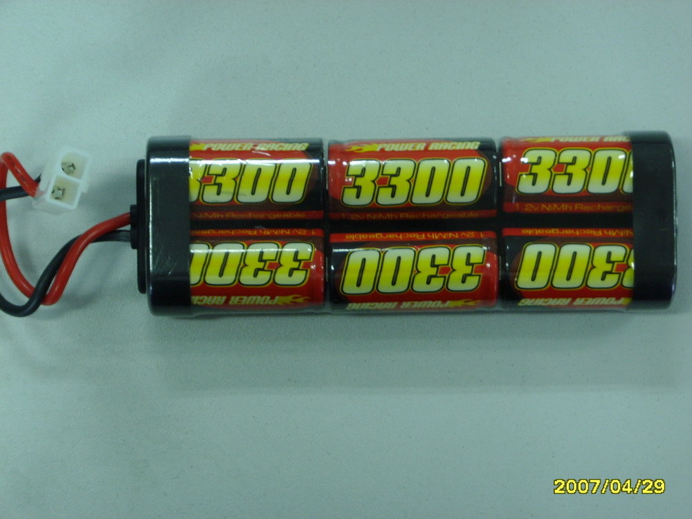 R/C επαναφορτιζόμενες μπαταρίες αυτοκινήτων NIMH SC3300mAh 7.2V, πακέτο μπαταριών λίθιου