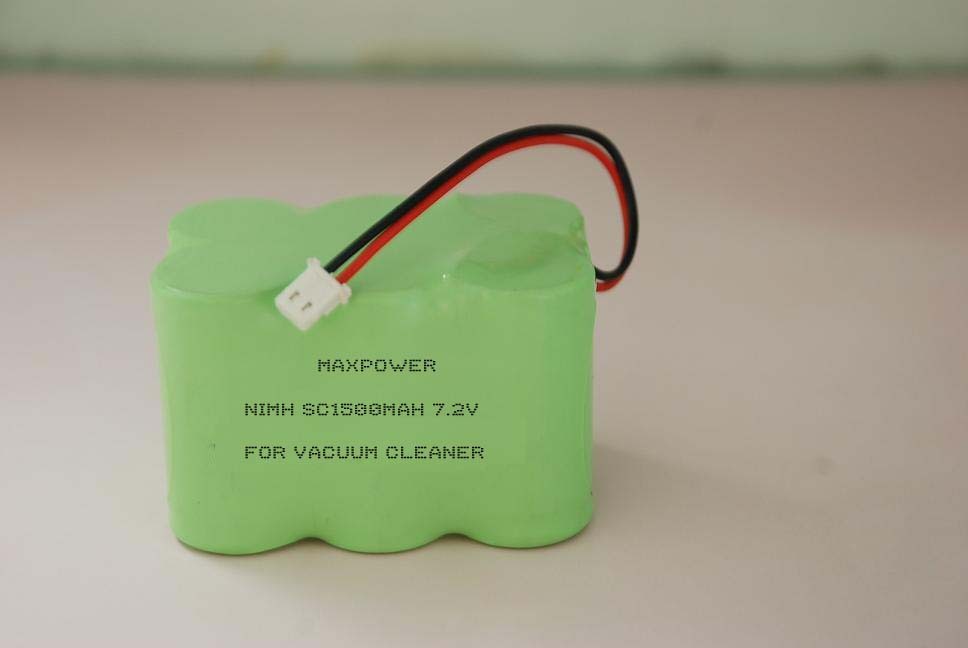 Μπαταρίες NICD/πακέτα μπαταριών Nimh SC1500mAh 7.2V για την ηλεκτρική σκούπα