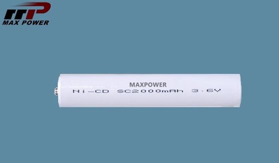 3.6V επαναφορτιζόμενη μπαταρία φακών, μπαταρία SC2000mAh NiCd