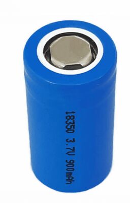 Αξία Α INR18350 Λιθιοϊονική μπαταρία 3.7V 900mAh Μεγάλης χωρητικότητας επαναφορτιζόμενη μπαταρία