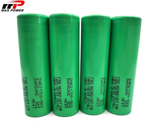 21700 5000mAh 50S Λιθιοϊονικές επαναφορτιζόμενες μπαταρίες 3C ενεργειακή κυψέλη
