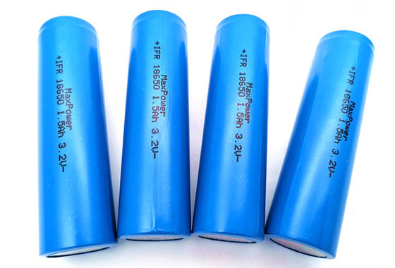επαναφορτιζόμενη LiFePO4 μπαταρία IFR18650 1KHz 3.2V 1500mAh για το φωτισμό έκτακτης ανάγκης με KC τα CB UL